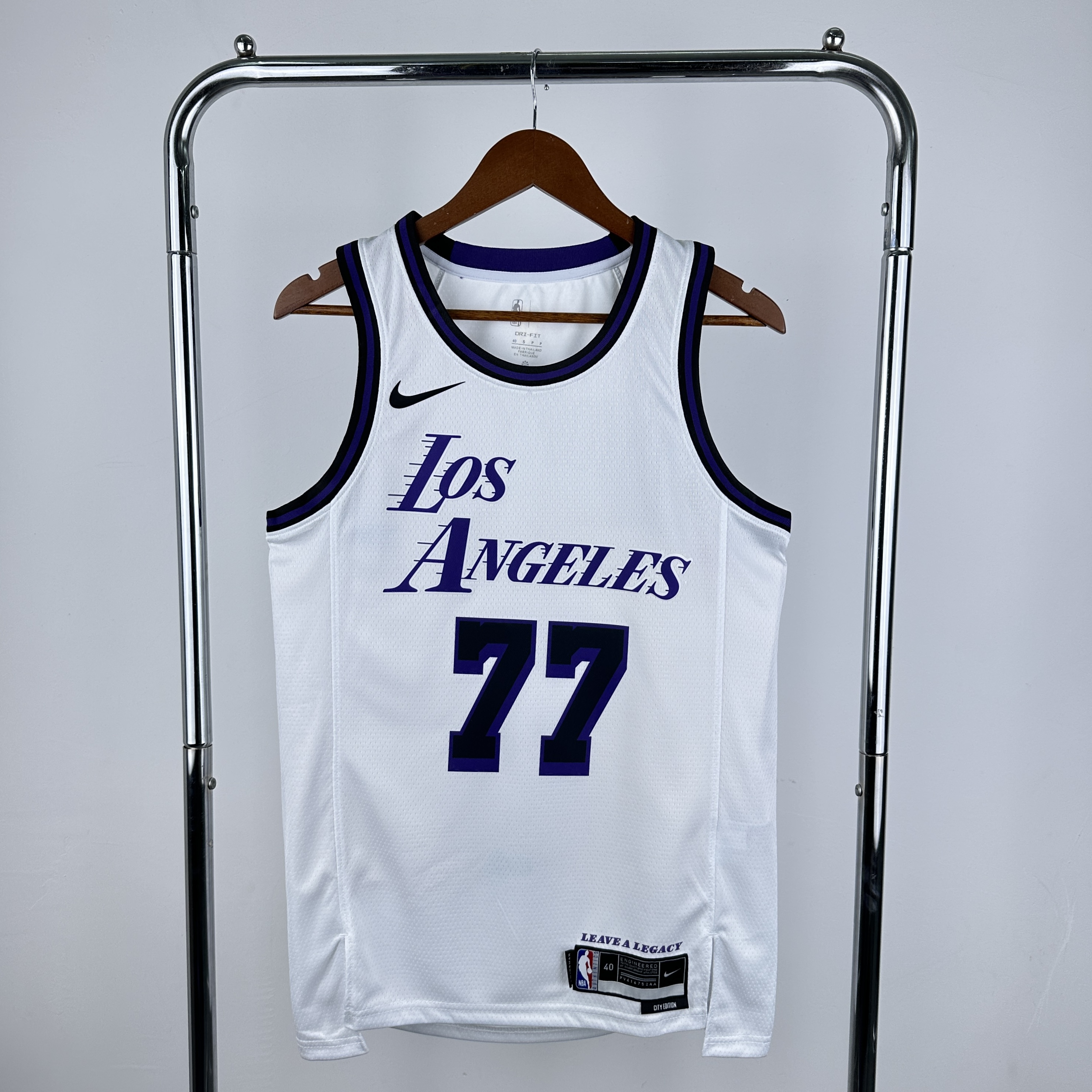 Men Los Angeles Lakers #77 Doncic White City Edition Season Nike 2025 NBA Jersey->->NBA Jersey